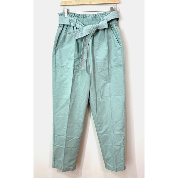 Steve Madden Paperbag Pants Size M Olive Green NWT Gorpcore Trousers High Rise - Picture 1 of 15